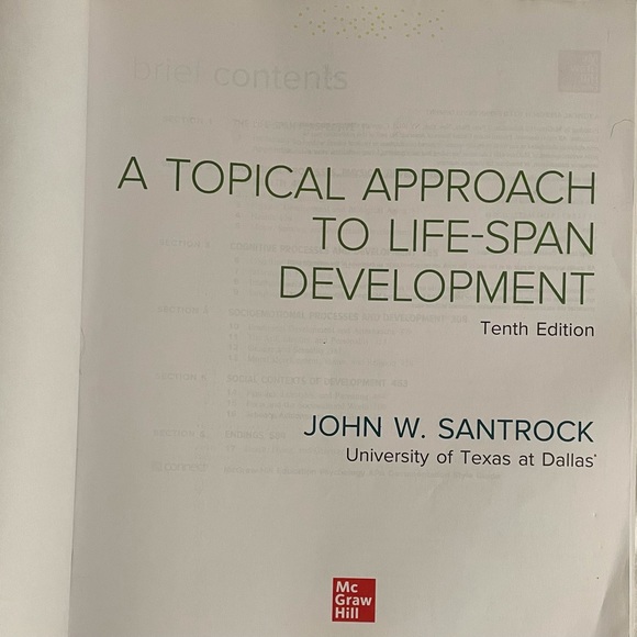 Topical Approach to Life-Span Development Textbook 10th Edition McGraw Hill 2020 - Picture 3 of 4